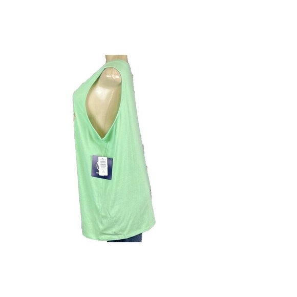 Volkswagen Torrid Plus 2 Green VW Bug Car Journey Graphic Split Neck Tank Top - Picture 3 of 5